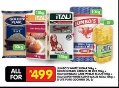 Jumbo - WHITE SUGAR, PARBOILED RICE, CAKE WHEAT FLOUR, SUPER MAIZE MEAL, PURE COOKING OIL