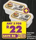 Supreme - Frozen Chicken Livers