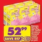 Danone - Ultra Mel UHT Vanilla/Strawberry Flavoured Custard