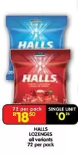 Halls - LOZENGES