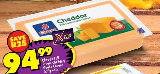 Clover -  Full Cream Cheddar/ Gouda Cheese