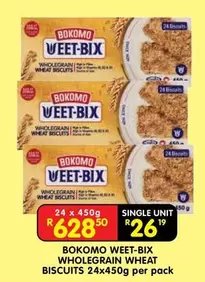 bokomo - BOKOMO WEET-BIX WHOLEGRAIN WHEAT BISCUITS 24X450G