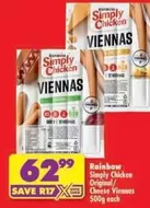 Rainbow - Simply Chicken Viennas
