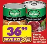 Rhodes - Mixed Fruit / Smooth Apricot Jam