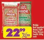 Pride - Red Speckled Beans/Split Peas/Brown Lentils