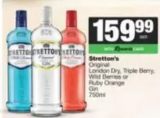 Stretton's - Original London Dry, Triple Berry, Wild Berries or Ruby Orange Gin