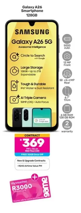 Samsung - Galaxy A26 Smartphone 128GB