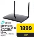 TP-LINK - N300 4G LTE Telephony Wi-Fi Router (300 Mbps) - Model: TL-MR6500V (452185)