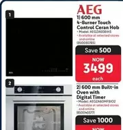AEG - 600 mm 4-Burner Touch Control Ceran Hob