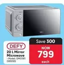 Defy - 20 L Mirror Microwave - Model: DMO381 (389393)