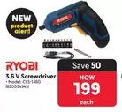 ryobi - 3.6 V Screwdriver Model: CLS-1360 (850034345)