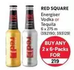 Red Square - Energiser Vodka or Tequila 6 x 275 m (392190; 393129)