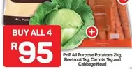 PnP All Purpose Potatoes, Beetroot, Carrots and Cabbage Head