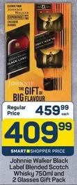 Johnnie Walker - Black Label Blended Scotch Whisky 750ml and 2 Glasses Gift Pack