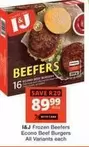 I&J - Frozen Beefers Econo Beef Burgers