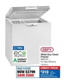 Defy - White Eco Chest Freezer DMF470