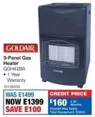 Goldair - 3-Panel Gas Heater GGH42BA
