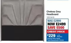 Chelsea - Grey Headboard 10313416