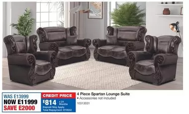 Total - 4 Piece Spartan Lounge Suite