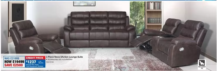 Total - 3 Piece Recliner Lounge Suite