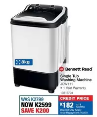 Total - Single Tub Washing Machine JCW111