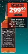Jack Daniel's - Original/Apple/Honey Tennessee Whiskey Each