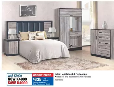 Total - Julia Headboard & Pedestals