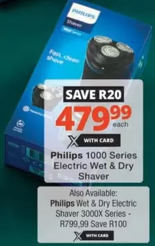 Philips - 1000 Series Electric Wet & Dry Shaver