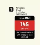 Creation Rosé 1 x 750ml (850014043)