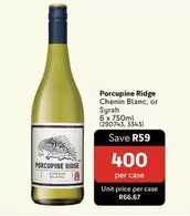 Porcupine Ridge - Chenin Blanc, or Syrah 6 x 750ml (290743, 3343)