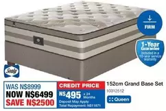Sealy - 152cm Grand Base Set