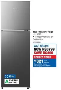 Hisense - Top-Freezer Fridge H225TTS