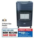 Alva - 3-Panel Gas Heater 10313487