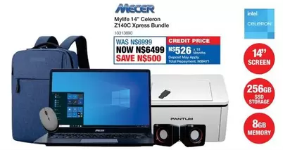 Mecer - MyLife 14" Celeron Z1400C Xpress Bundle