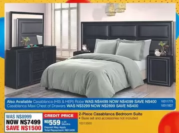 Total - 2-Piece Casablanca Bedroom Suite