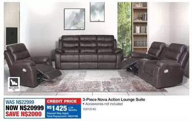 Total - 3-Piece Nova Action Lounge Suite