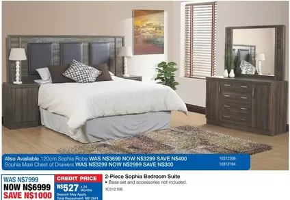 Total - 2-Piece Sophia Bedroom Suite