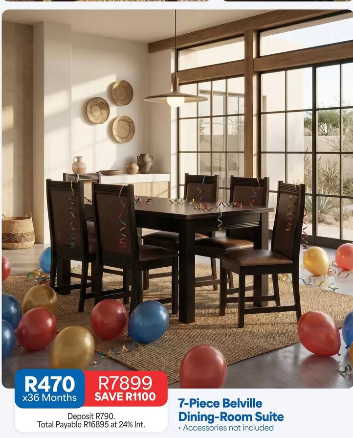 Total - 7-Piece Belville Dining-Room Suite