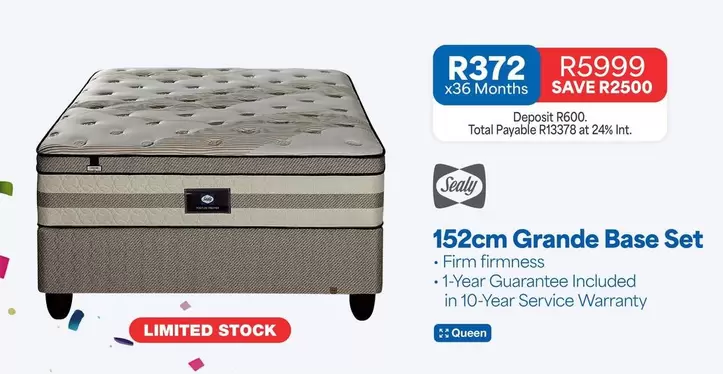 Sealy - 152cm Grande Base Set
