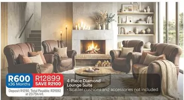 Total - 4-Piece Diamond Lounge Suite