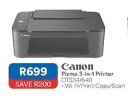 Canon - Pixma 3-In-1 Printer CTS34/640