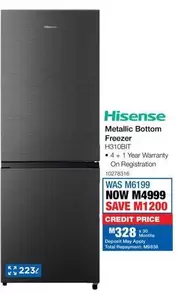 Hisense - Metallic Bottom Freezer H310BIT