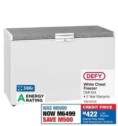Defy - White Chest Freezer DMF454