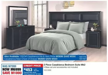 Total - 2 Piece Casablanca Bedroom Suite Mk2