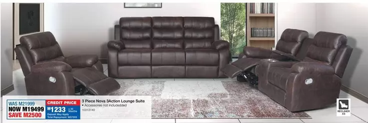 Total - 2 Piece Recliner Modern Lounge Suite