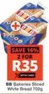 BB - Sliced White Bread 700g