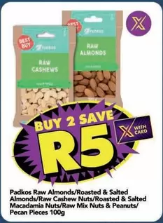 Best Buy - Padkos Raw Almonds/Roasted & Salted Almonds/Raw Cashew Nuts/Roasted & Salted Macadamia Nuts/Raw Mix Nuts & Peanuts/Pecan Pieces