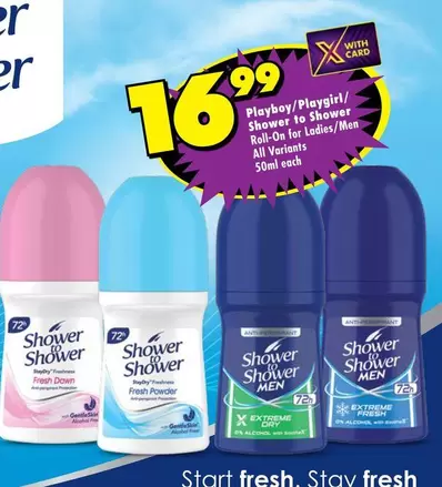 Shower to Shower - Playboy/Playgirl Roll-on