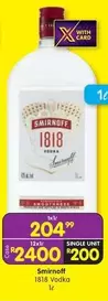 Smirnoff - 1818 Vodka 1l