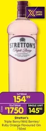 Stretton's - Triple Berry/Wild Berries/Ruby Orange Flavoured Gin 750ml